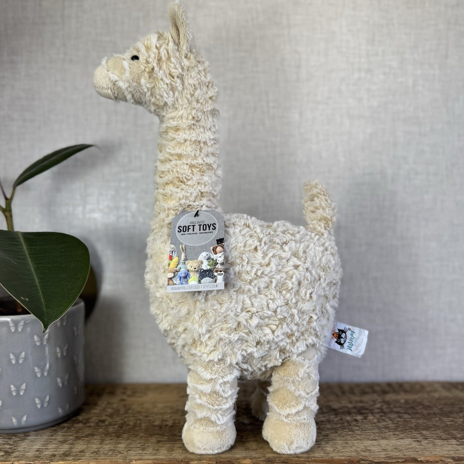 Jellycat Lars Llama - Large Cream Standing Llama Soft Toy Beanie Retired 16”