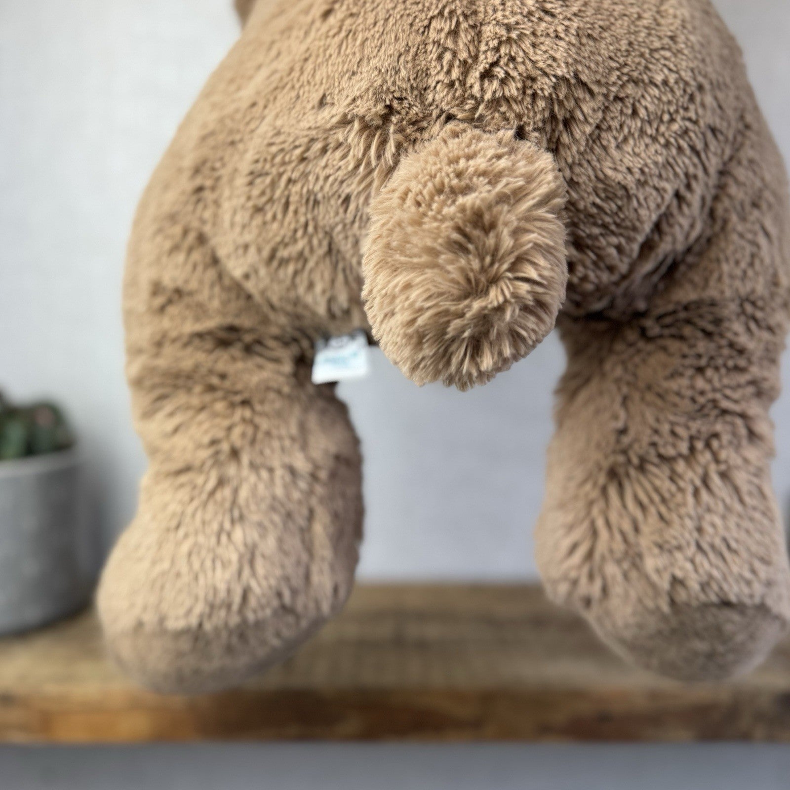 Jellycat Large Laying Woody Bear - Huge Brown Beanie Bear Large Retired 25”