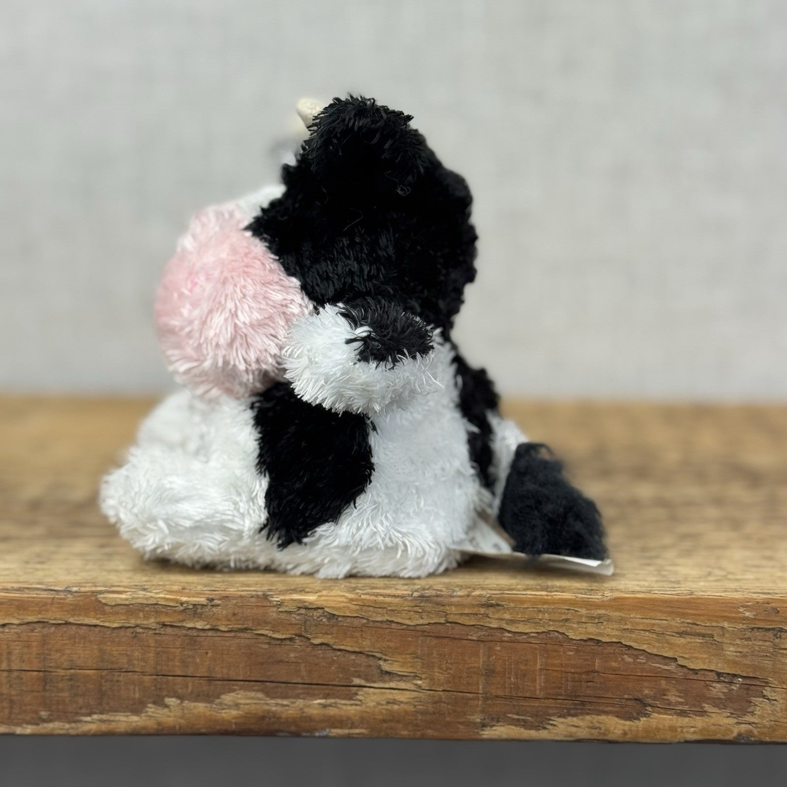 Russ Berrie Luvvies - Fred The Cow Beanie - Pudding Cow Soft Toy Tiny 4”