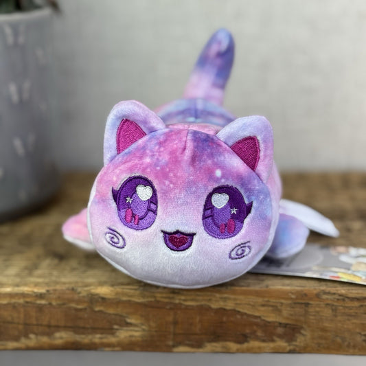 Aphmau MeeMeows - Celestial Galaxy Cat - Pocket Squishy Cat Pink Small Cat 5"