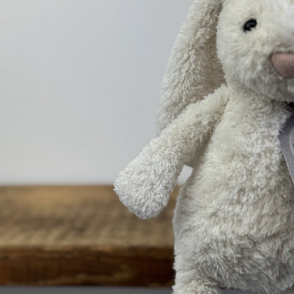 Jellycat Chou Chou Bunny White - Textured Floppy Ear White Bunny Rabbit Soft Toy