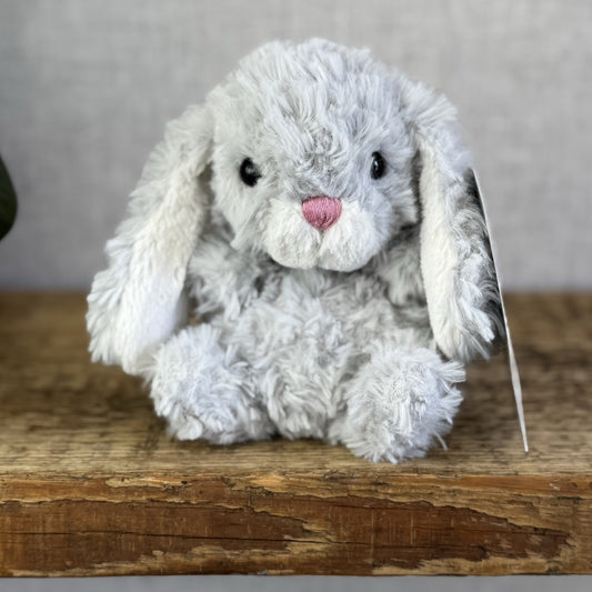 Jellycat Yummy Bunny Grey - New Without Tags - Small Beanie Rabbit Light Grey 5"
