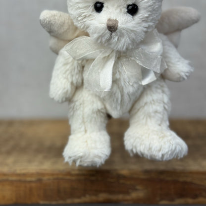 Bukowski Bears Angel Baby Bear White Hanging Bear Beanie Mini Angel Dillon 7"