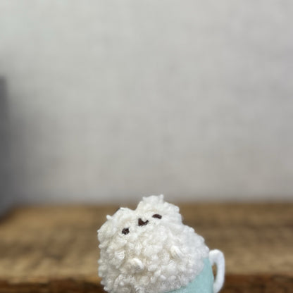 Gund Pusheen Cat Keyring - Stormy Latte Matcha Keyring Cafte Cat NWOT 