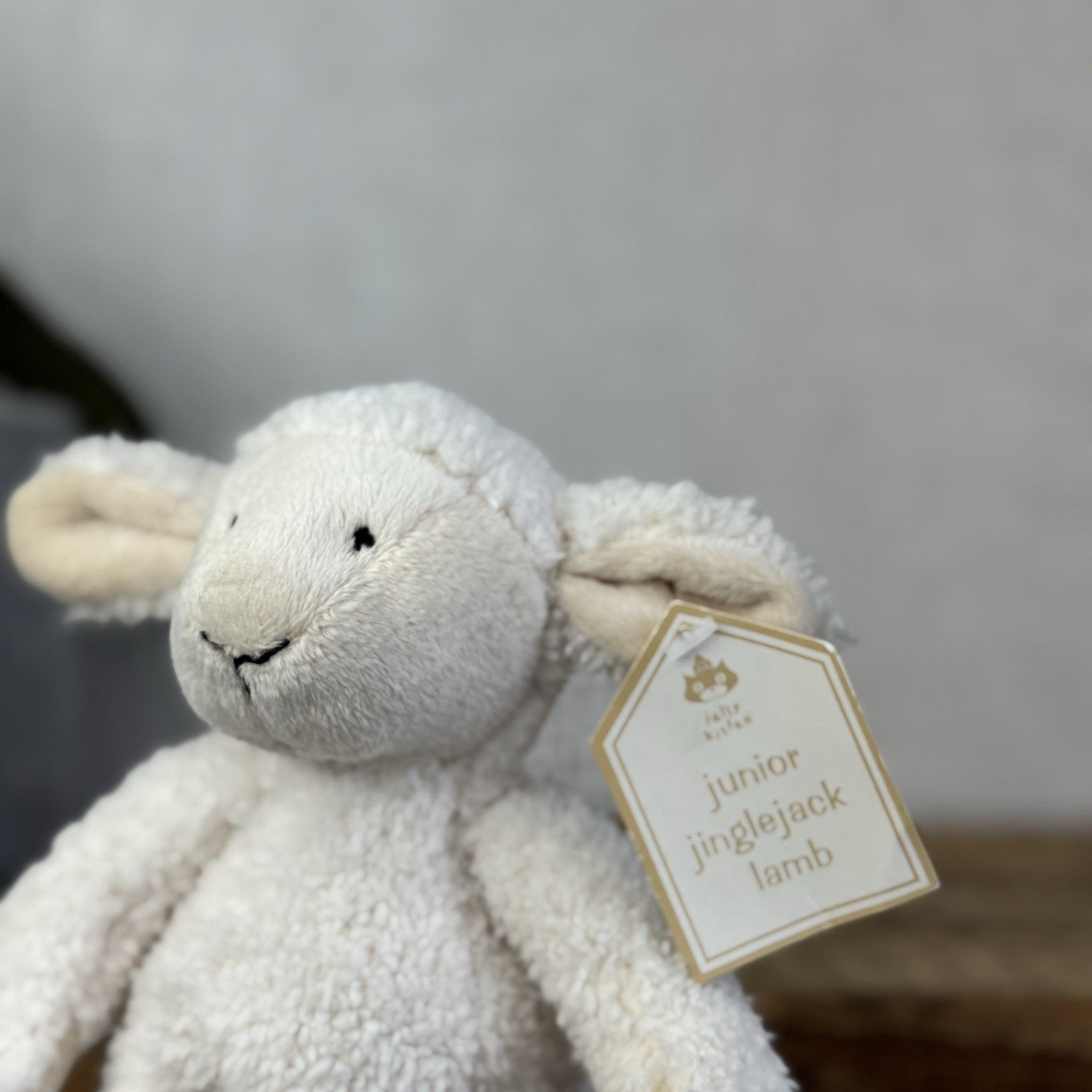 Jellycat Jellykitten Junior Jinglejack Lamb - Vintage Tiny Lamb (Slackajack) 9”