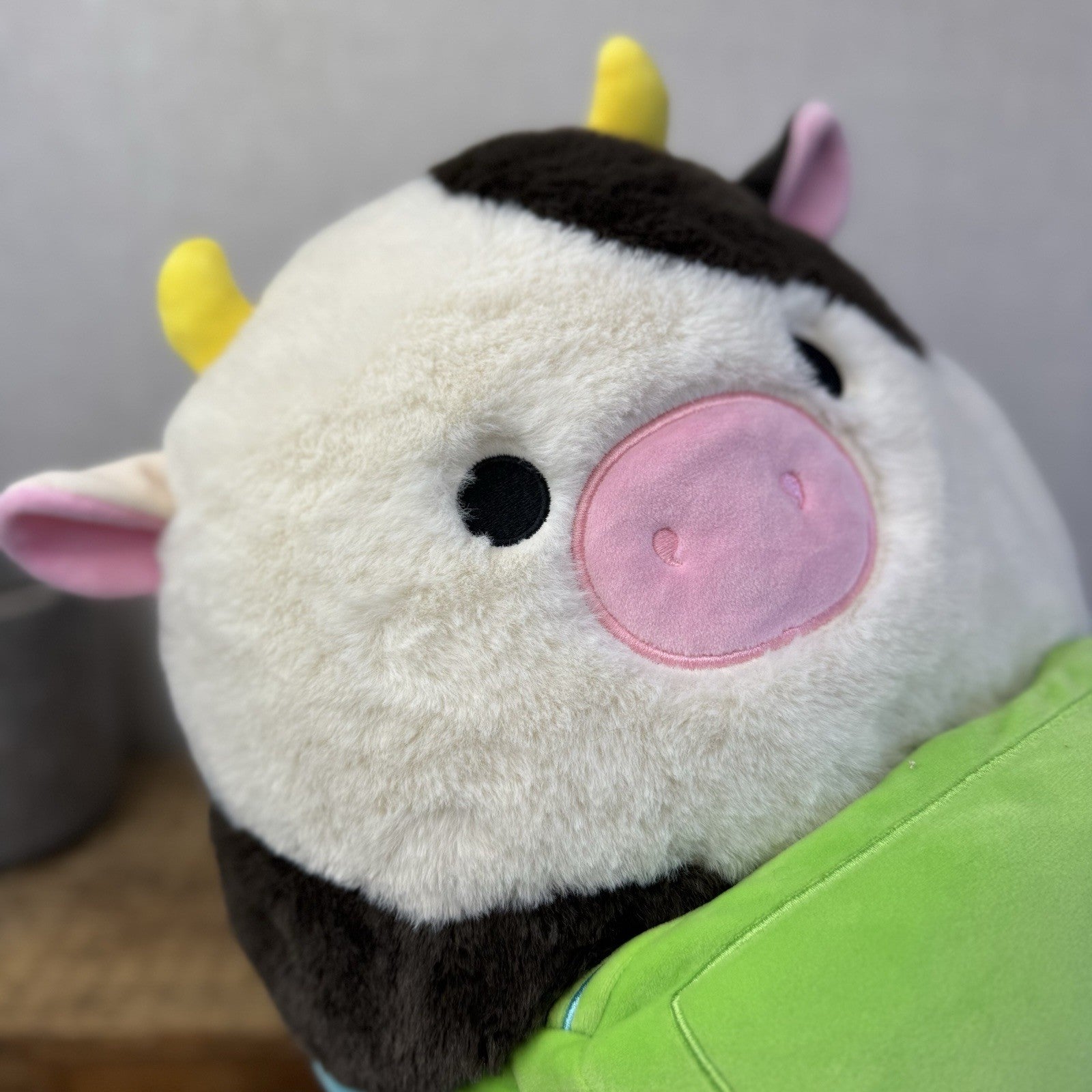 Squishmallow Fuzz-A-Mallow Connor The Cow Large 13"