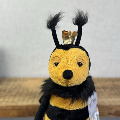 Jellycat Queen Bee - Medium Bee With Crown - Jellycat Bee Sitting 12”
