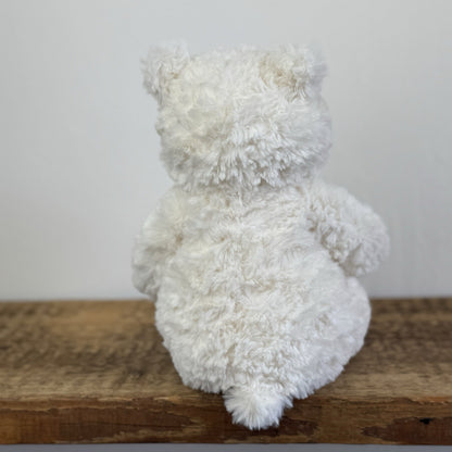 Jellycat  Edmund Cream Bear - White Medium Beanie Bear Retired Old Style 11"
