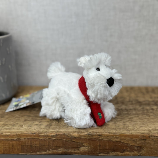 John Lewis Tiny Terrier Christmas Puppy 5” (Jellycat Collaboration) Small Puppy