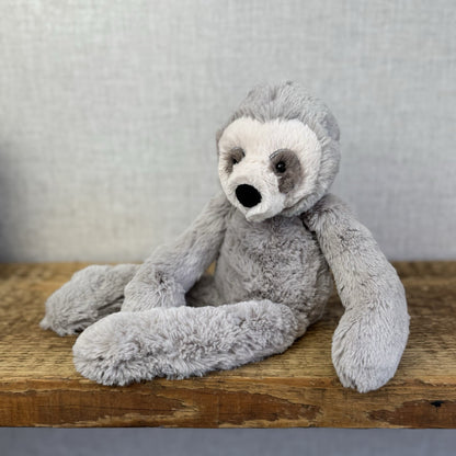 Jellycat Small Bailey Sloth - Small Grey Sloth Snugglet Rare Retired With Tags