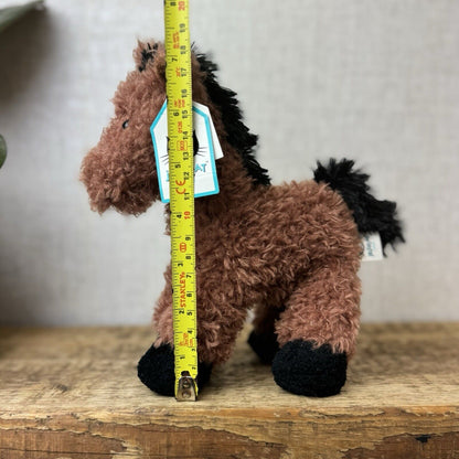 Jellycat Small Caffuffle Pony - Small Curly Hair Horse Brown Retired Rare New 7"