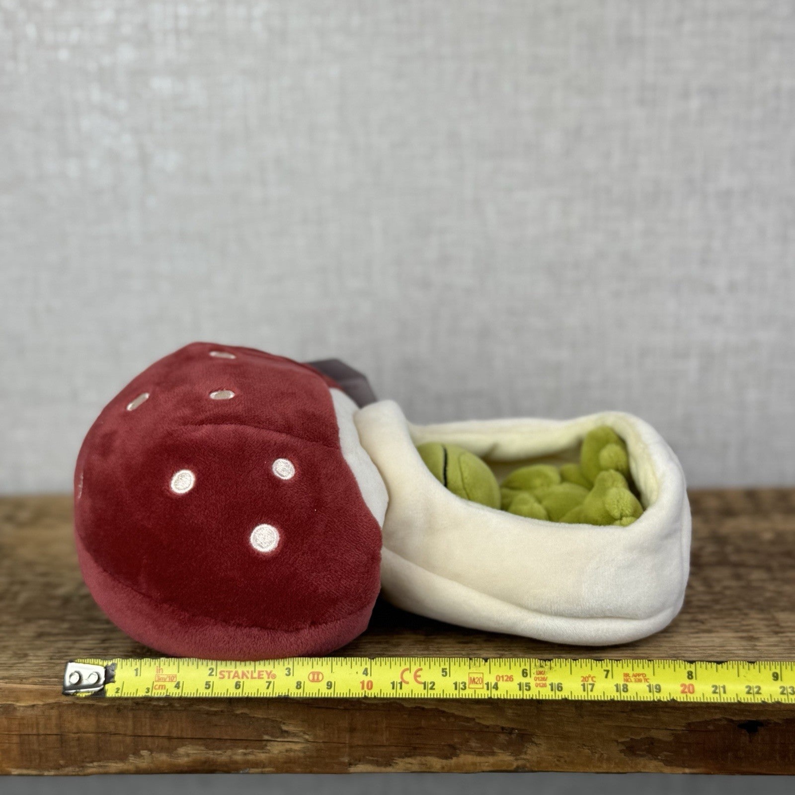 Jellycat Forest Fauna Mushroom Frog - Toadstool House Mini Frog Beanie (#2)