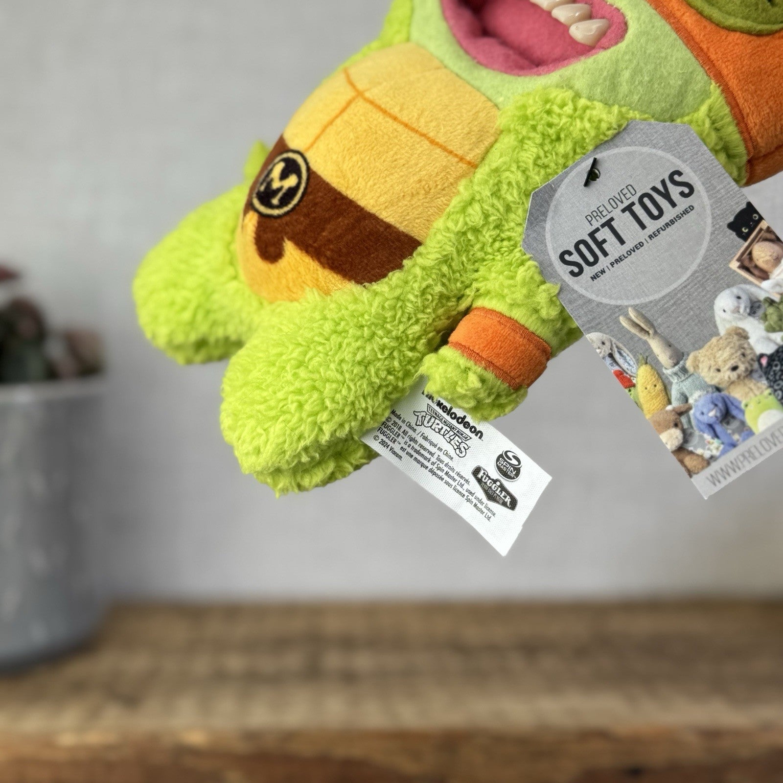 Fuggler X Teenage Mutant Ninja Turtles Michelangelo Soft Toy Retired Monster 