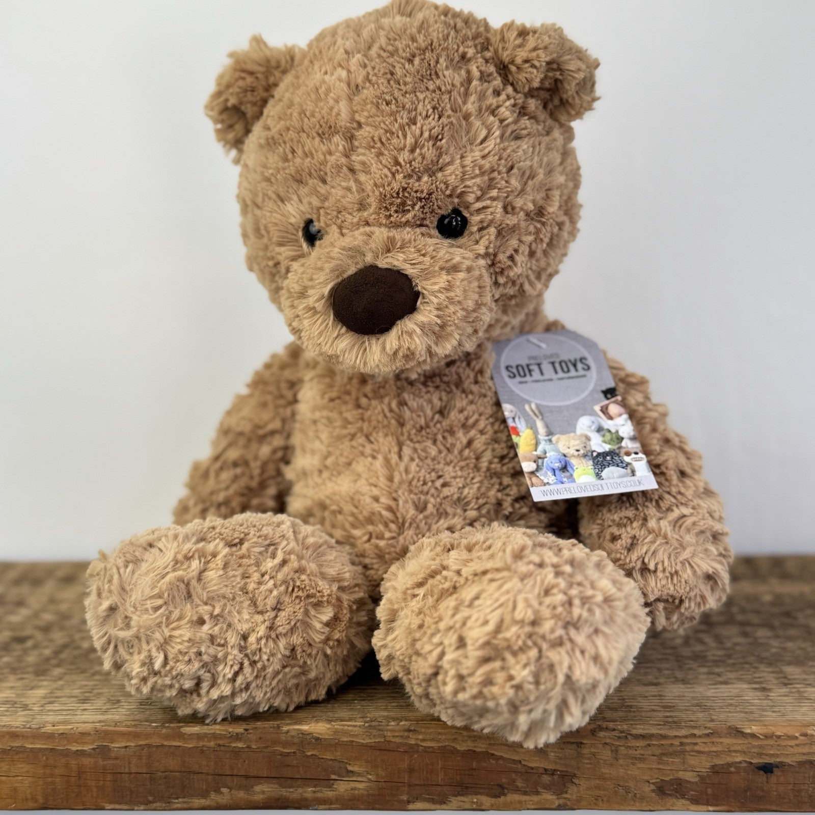 Jellycat Medium Bumbly Bear - Small Textured Retired Small Brown Bear 16”