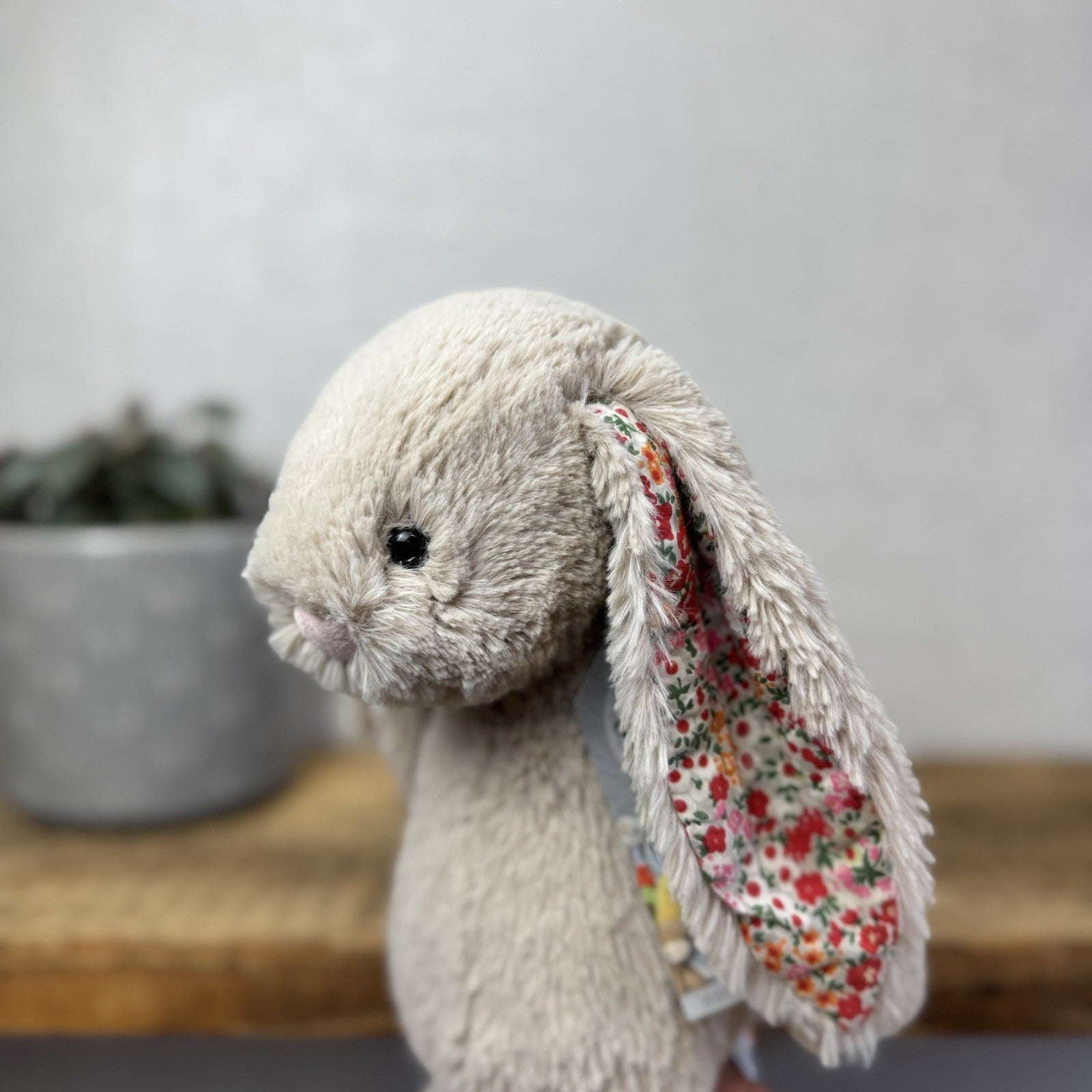 Jellycat Medium Bashful Beige Posy Blossom Bunny - Beige Bunny Floral 12” (#2)