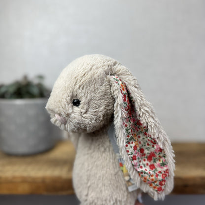 Jellycat Medium Bashful Beige Posy Blossom Bunny - Beige Bunny Floral 12” (#2)