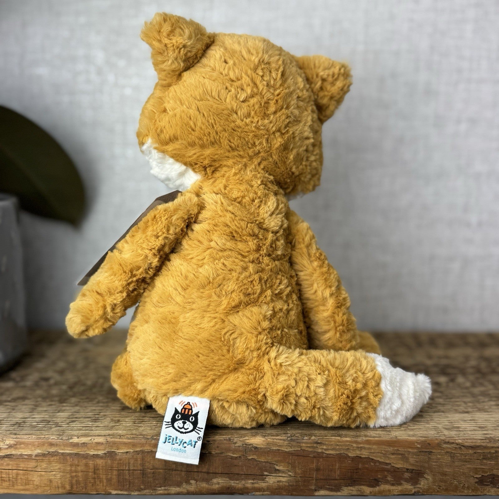 Jellycat Tuffet Fox - Orange Textured Fox Beanie Plush Woodland Retired 12"