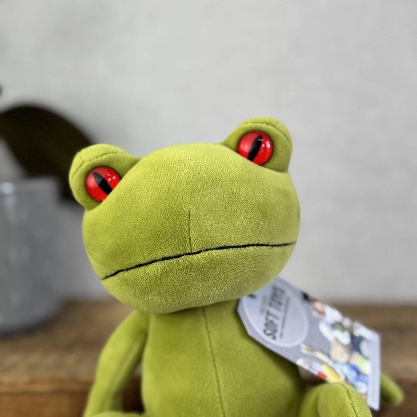 Jellycat Medium Tad Tree Frog - Retired Velour Big Red Eye Beanie Frog Plush 9"