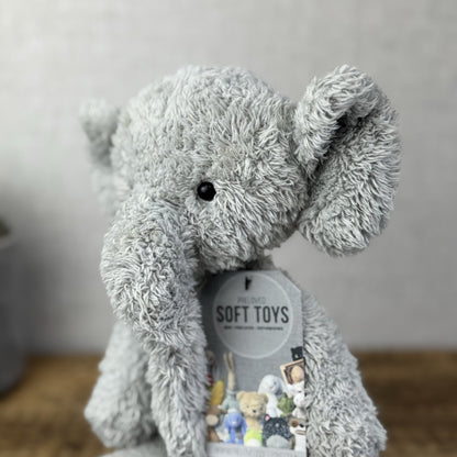 Jellycat Medium Nugget Elephant - Medium Nugget Elephant Grey Soft Toy 12"