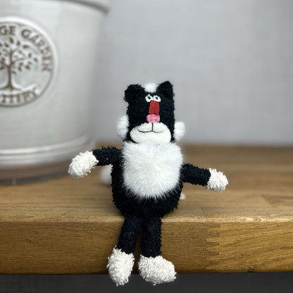 Jellycat Scat Cat Black Vintage Soft Toy Comforter Baby Kitten Black Plush 5"