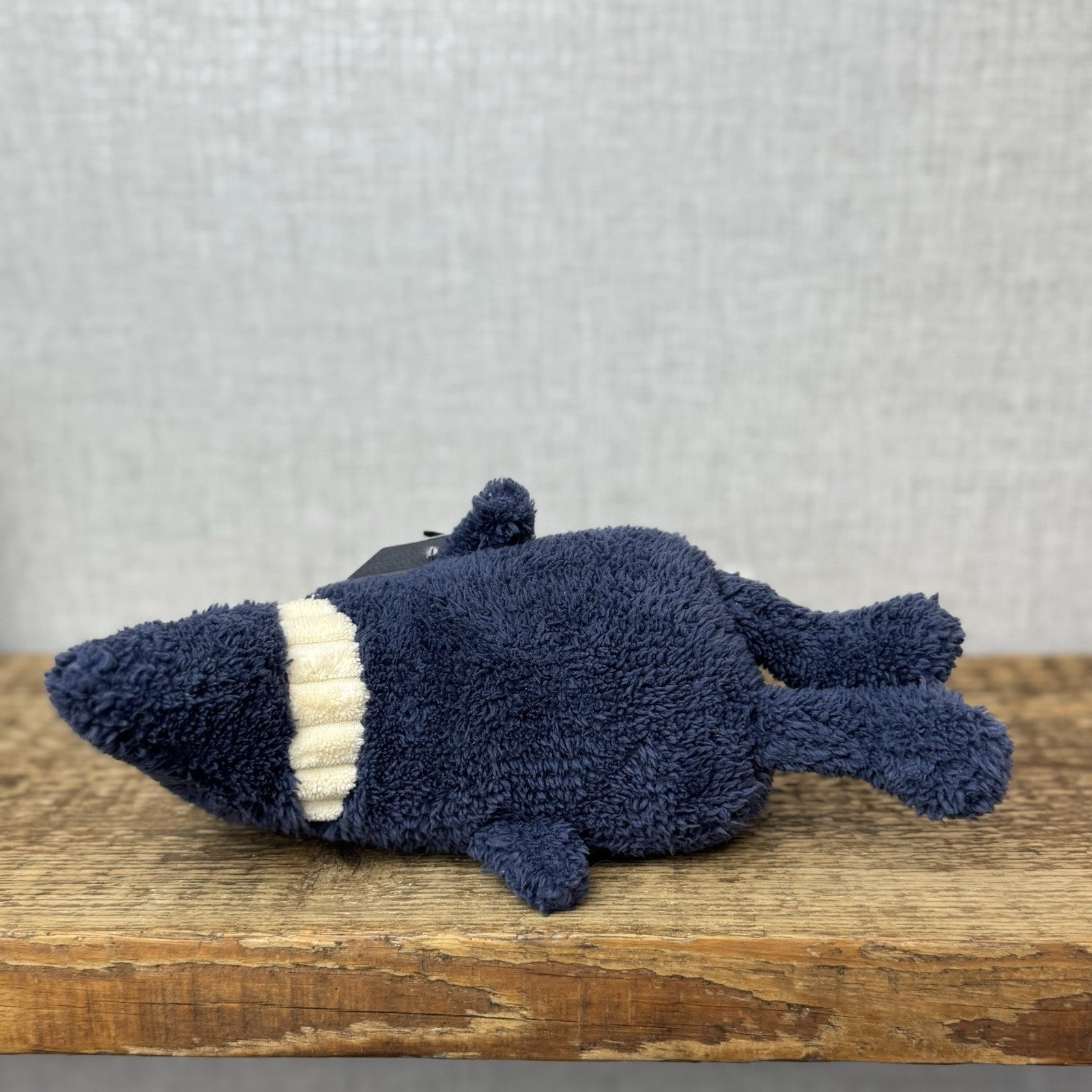 Jellycat Small Toothy Shark - Small Smiley Rare Retired Beanie Blue Shark 9"