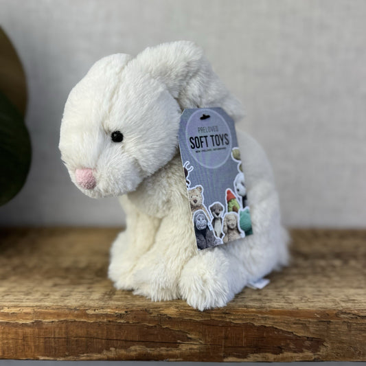 Jellycat Small Riley Bunny - Cream Lop Ear Bunny Rabbit Soft Toy Retired 7”