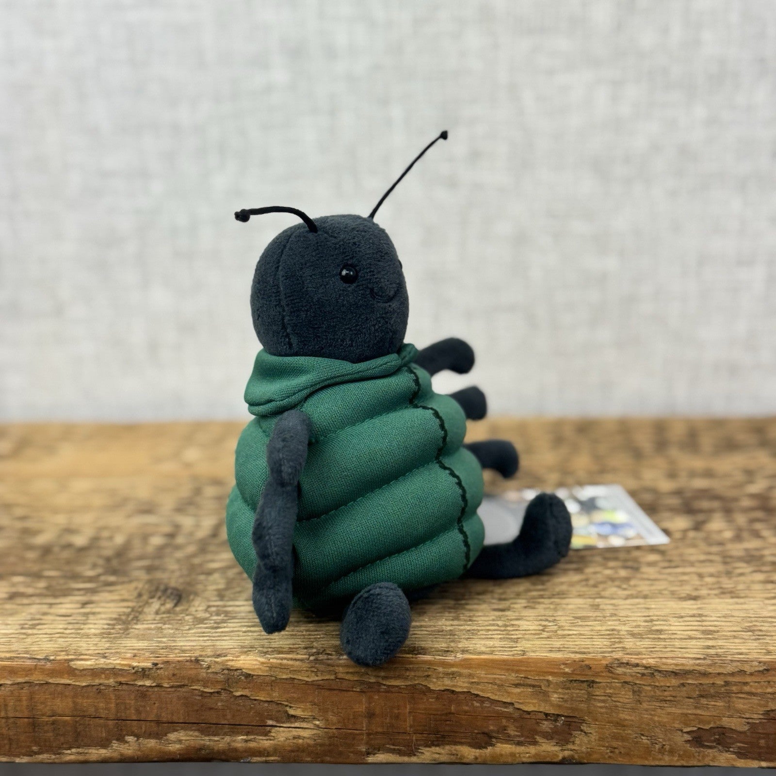 Jellycat Anorachnid Spider Black Spider Green Jacket Retired Cute Jellycat 5"
