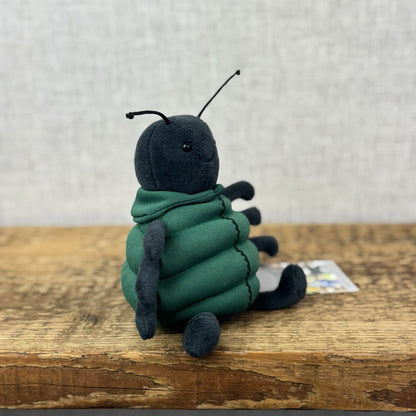 Jellycat Anorachnid Spider Black Spider Green Jacket Retired Cute Jellycat 5"