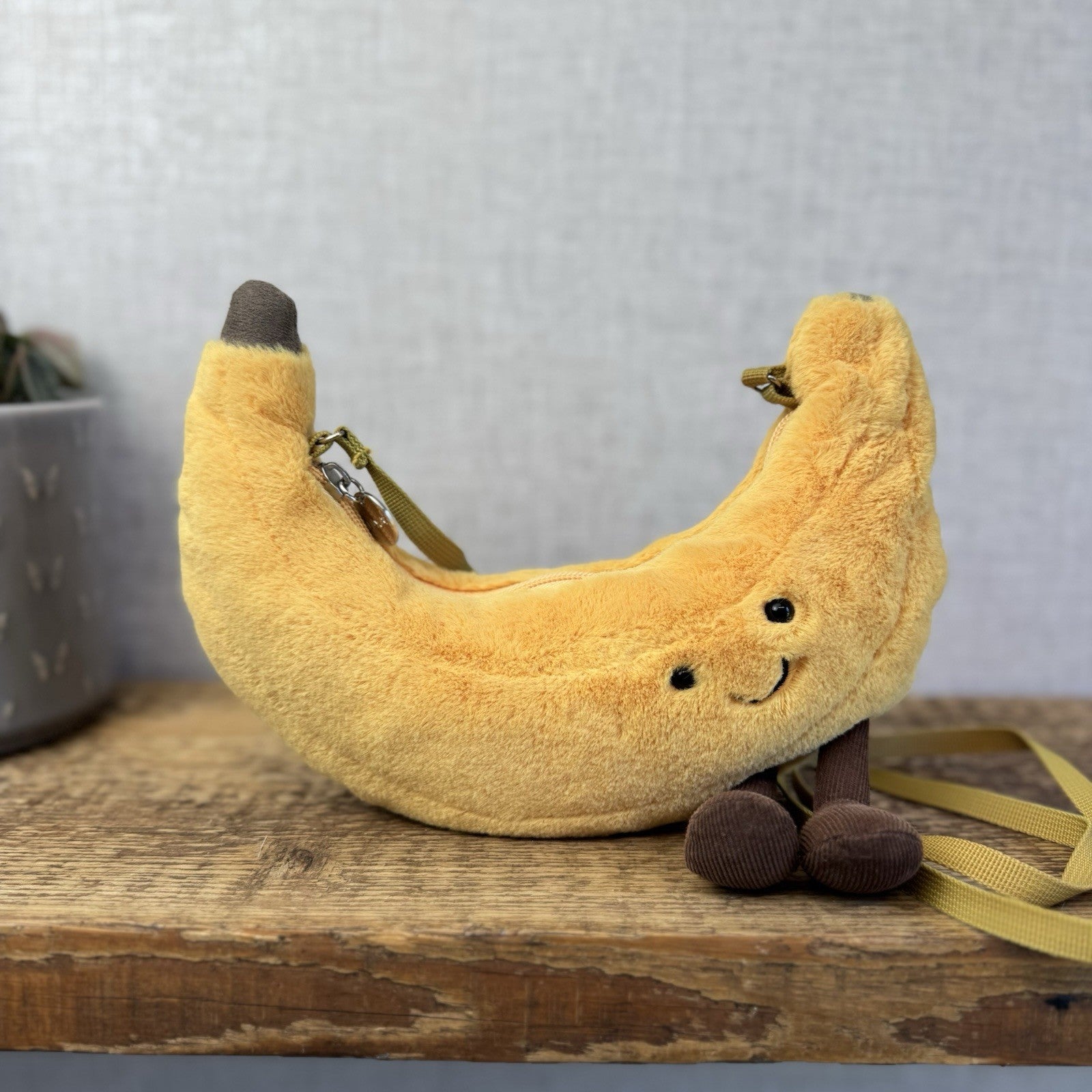 Jellycat Amuseable Banana Bag - Fruit Jellycat Bag Soft Plush Collectible 8"