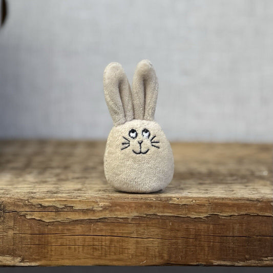Jellycat Bean Bunny - Tiny Beige Rabbit Bean Vintage Rare Collectible Mini 3"