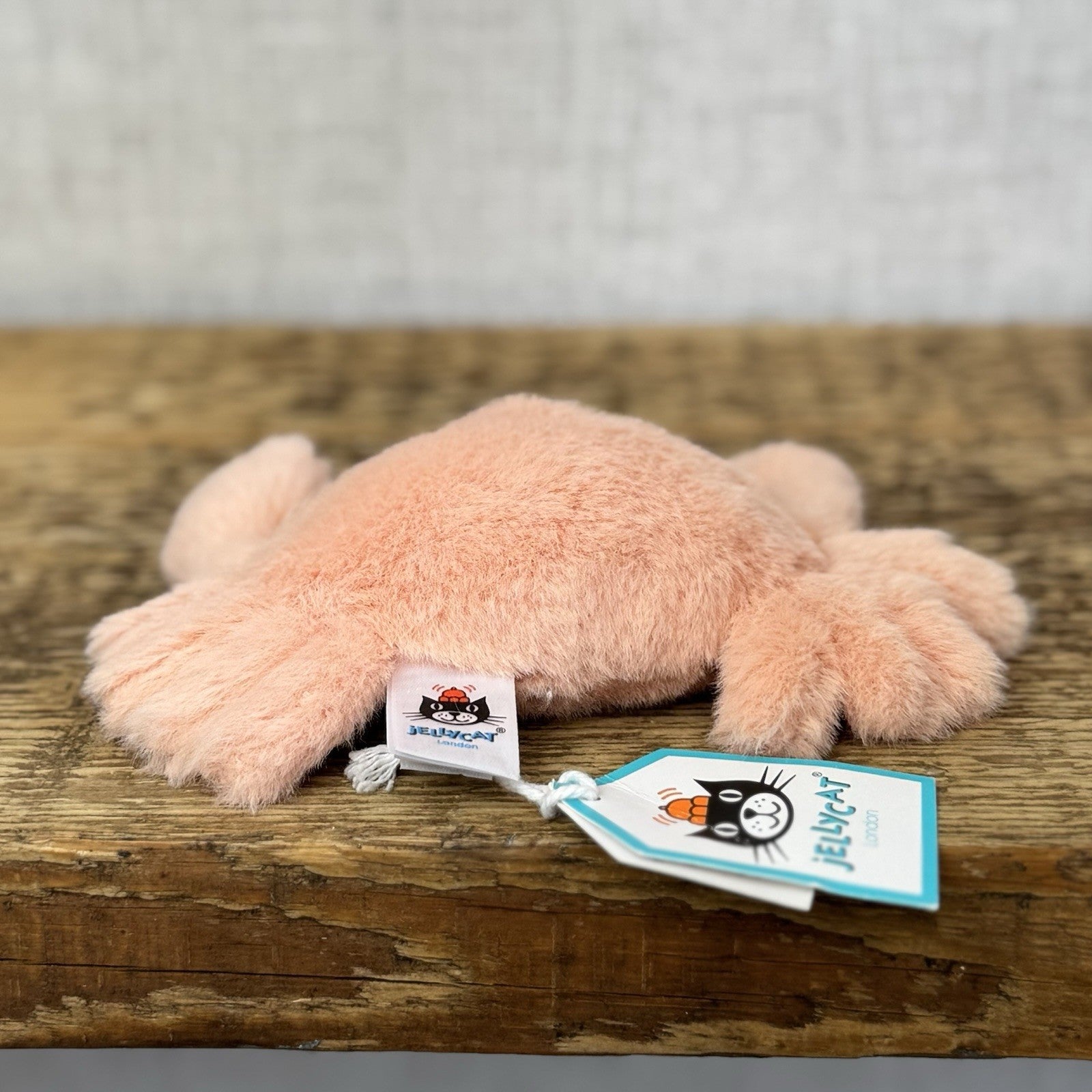 Jellycat Tiny Fluffy Crab - Mini Peach/Pink Crab Soft Toy New With Tags 4"