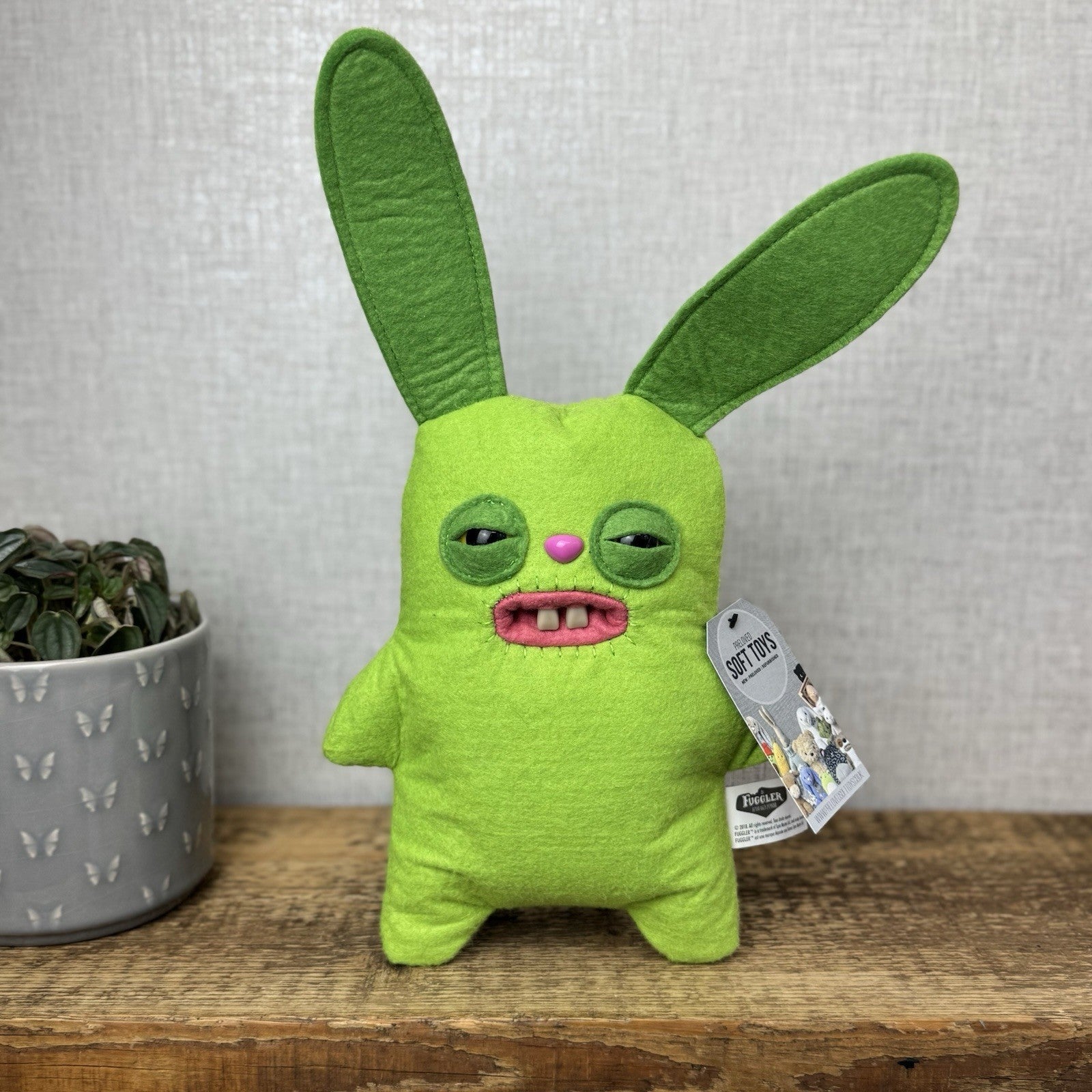 Fuggler Green Misfits Old Tooth Rabid Rabbit - Green Rabbit Fuggler Felt Bunny