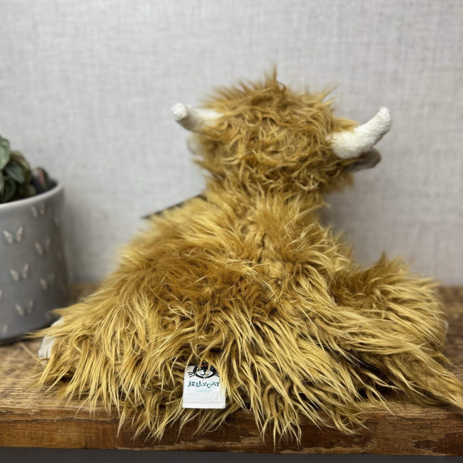 Jellycat Medium Truffles Cow - Fluffy Cow Cushion Fluffy Highland Cow 12"