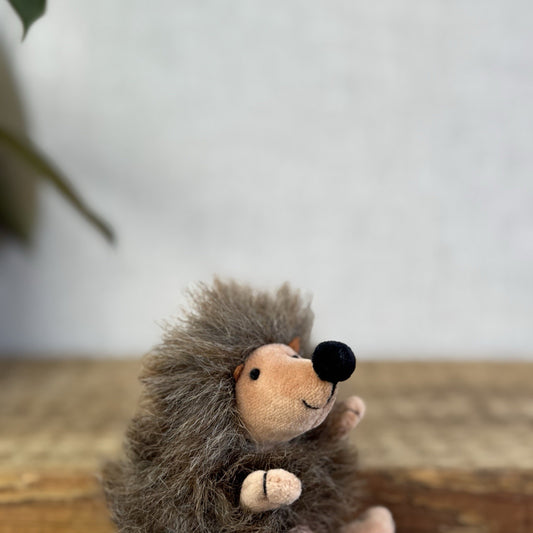 Jellycat Baby Puffball Hedgehog - Small Fluffy Brown Beanie Vintage With Tag 3”