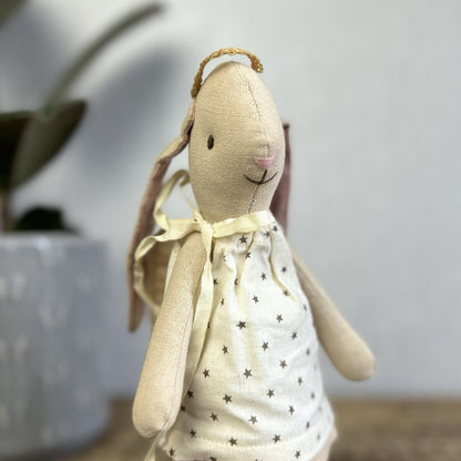 Maileg Mini Bunny Angel Gabriella 2016 - Beige Bunny White Angel Hard To Find
