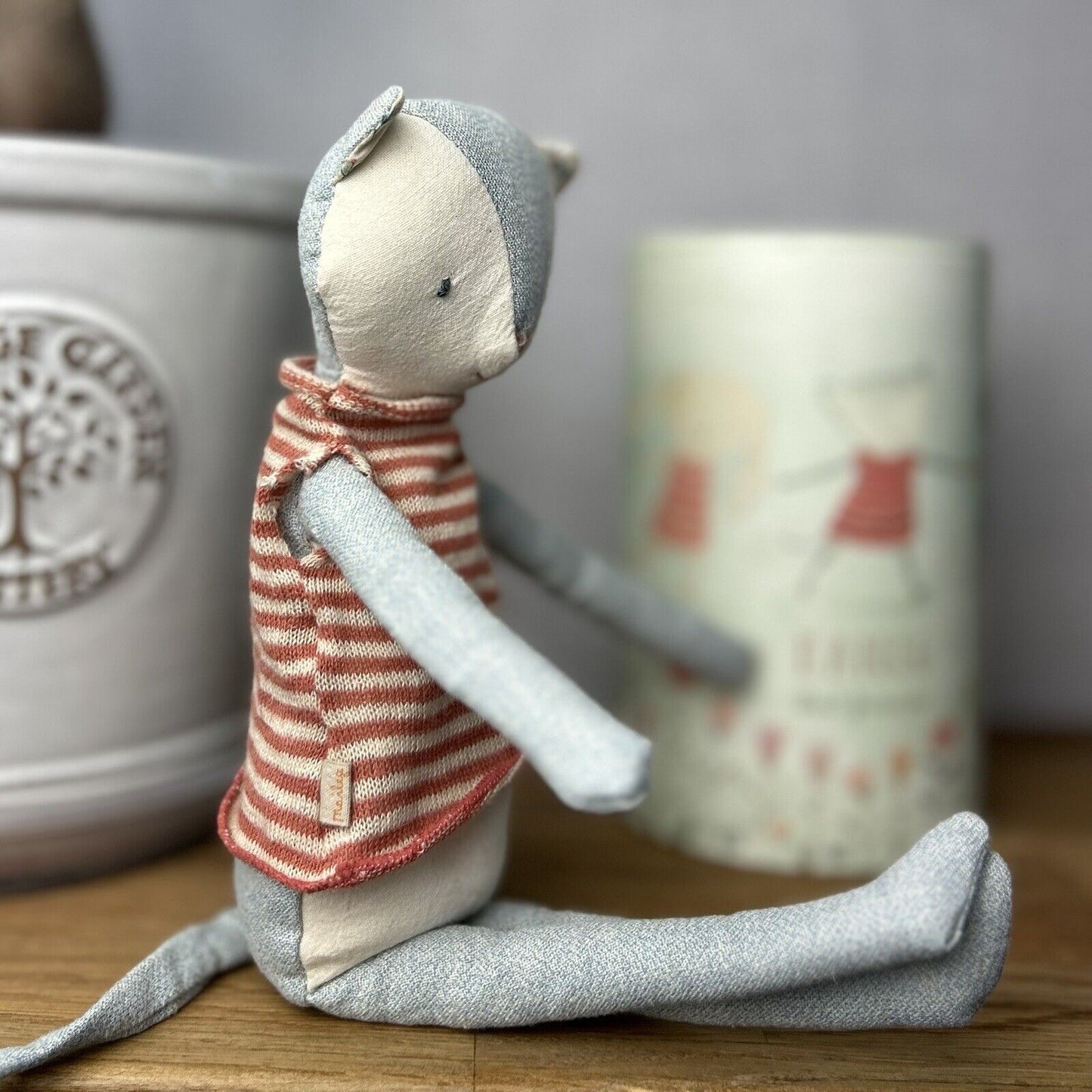Maileg Best Friends Kitten - Maileg Cat In A Box - Boxed Linen Scandi Soft Gift 