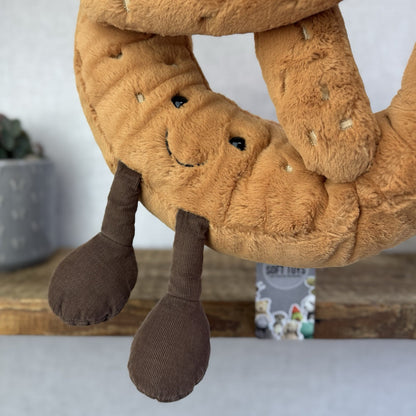 Jellycat Huge Amuseable Pretzel - Huge Amuseable Retired Soft Toy NWOT 16"