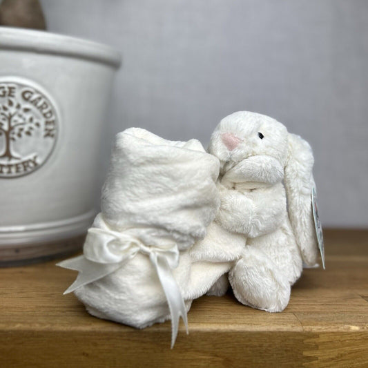 Jellycat Bashful Bunny Soother Cream - Off White Bunny Comforter Blanket New