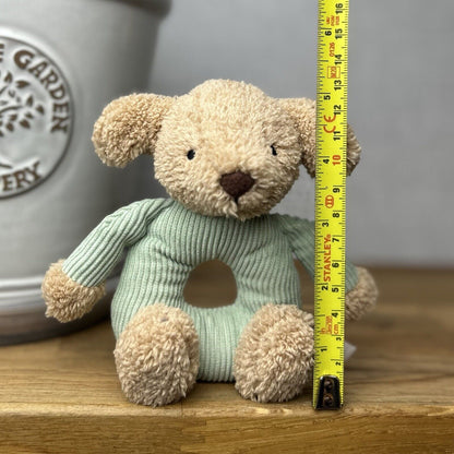 Jellycat Jumble Puppy Rattle - Blue Corduroy Rattle - Dog/Puppy Rattle Soft Toy