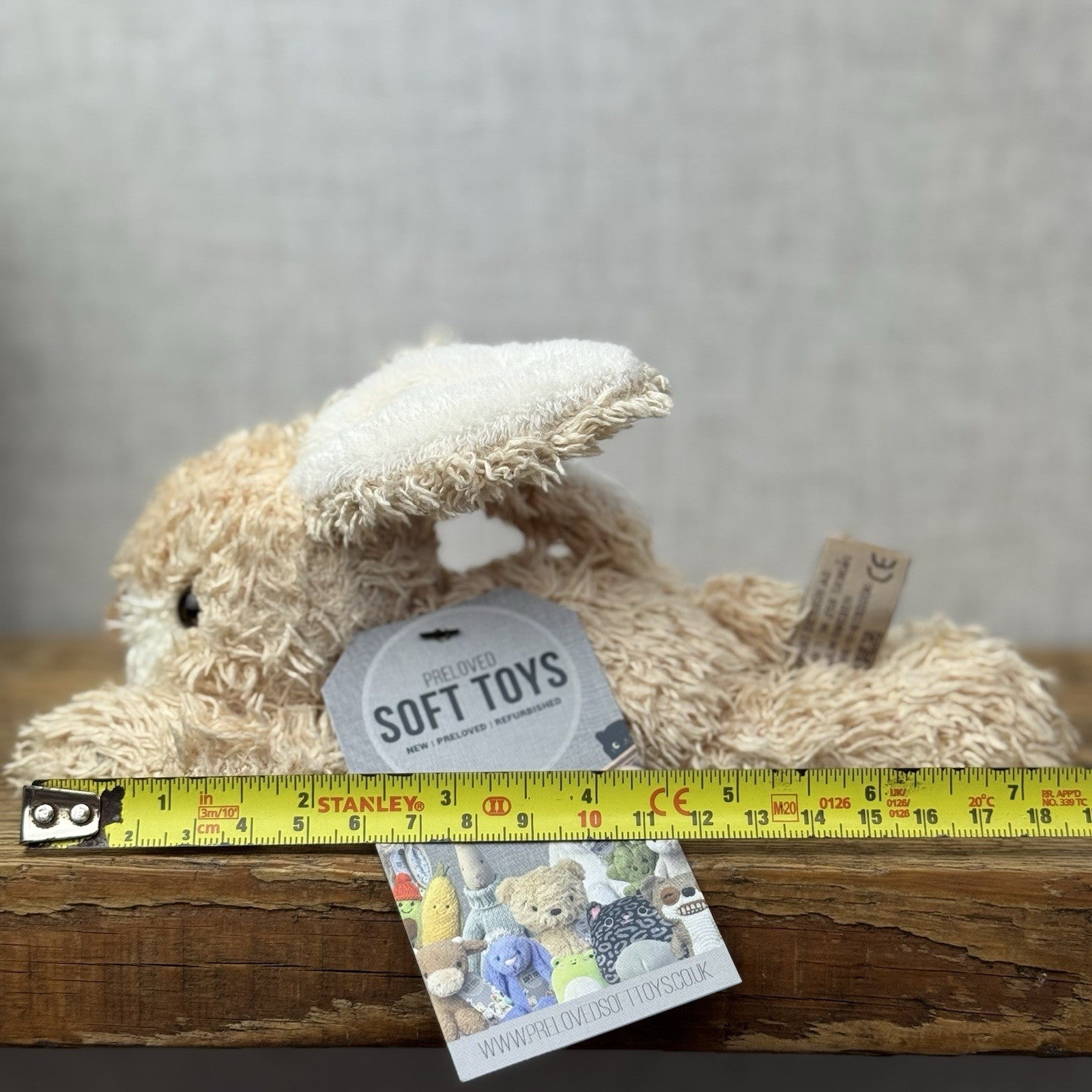 Bukowski Bears - Mini Vintage Floppy Beanie Bunny Rabbit Soft Toy Retired 8" 