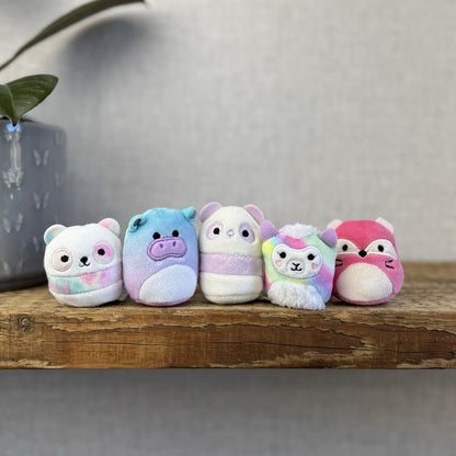 Squishmallow Squishville Pink Wild Animal Bundle - Fox, Panda, Hippo, Llama 2"