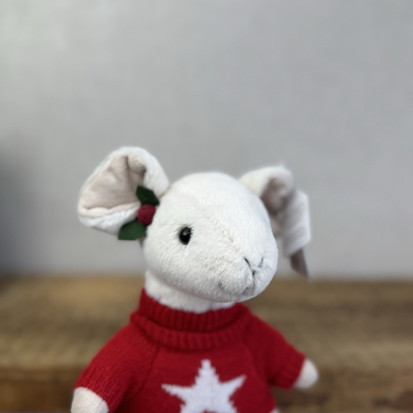 Jellycat Merry Mouse With Jumper - Christmas Soft Toy Retired New With Tags 8"