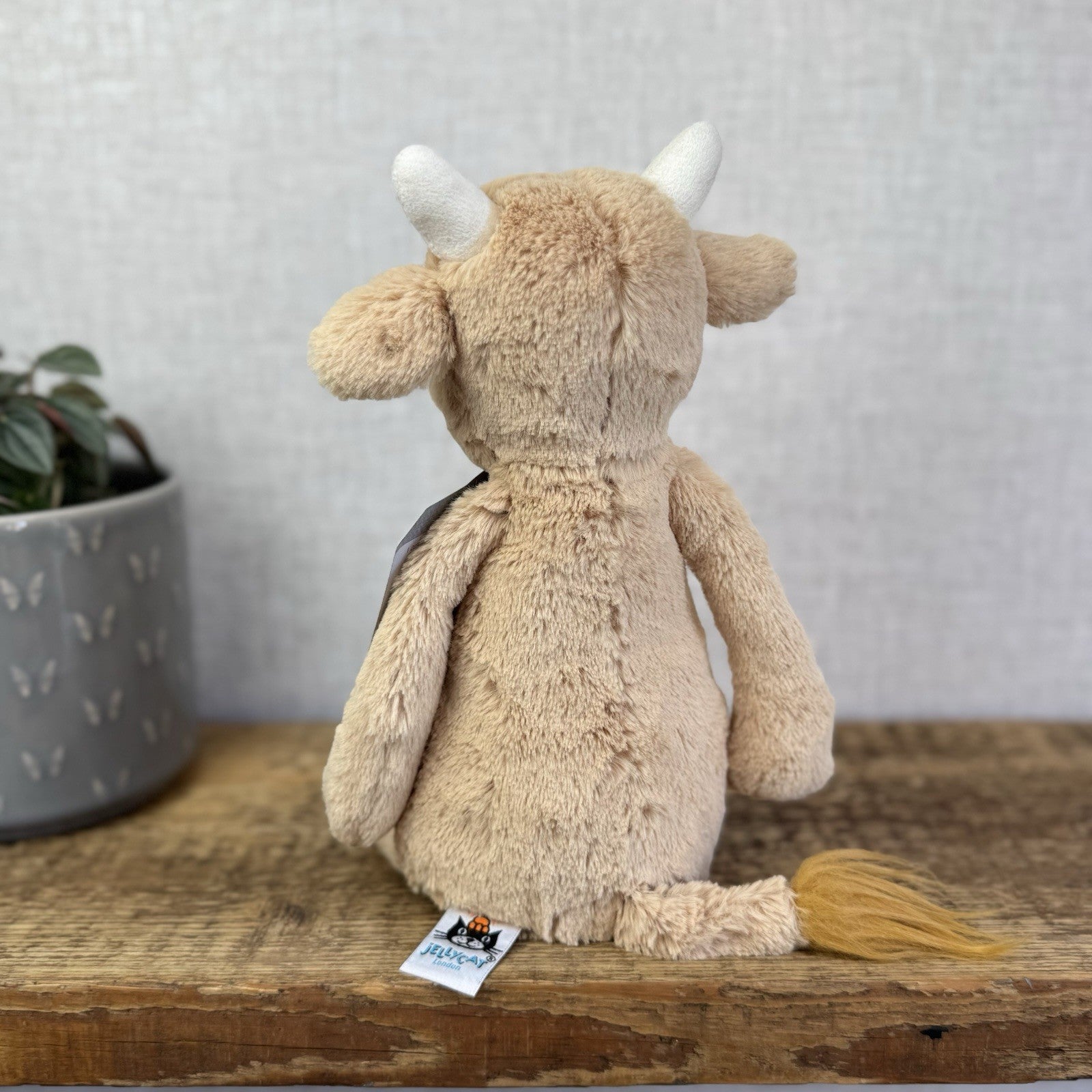 Jellycat Bashful Cow - Tan Golden Brown Cow Medium Soft Toy Retired 12"