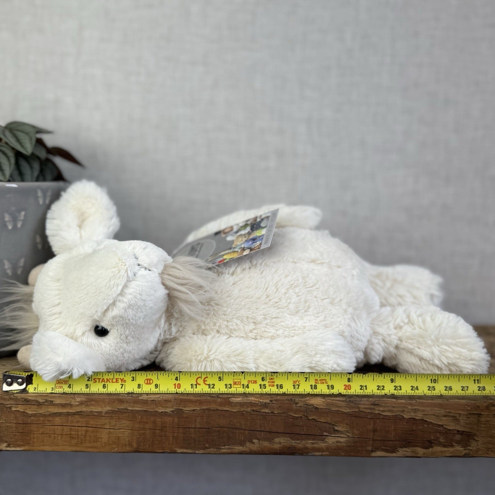 Jellycat Medium Bashful Billy Goat Billie Goat White Beanie Bearded Soft Toy 12"