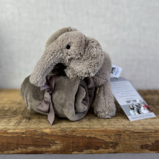Jellycat First Release Smudge Elephant Soother Comfort Blanket Regular Size Rare