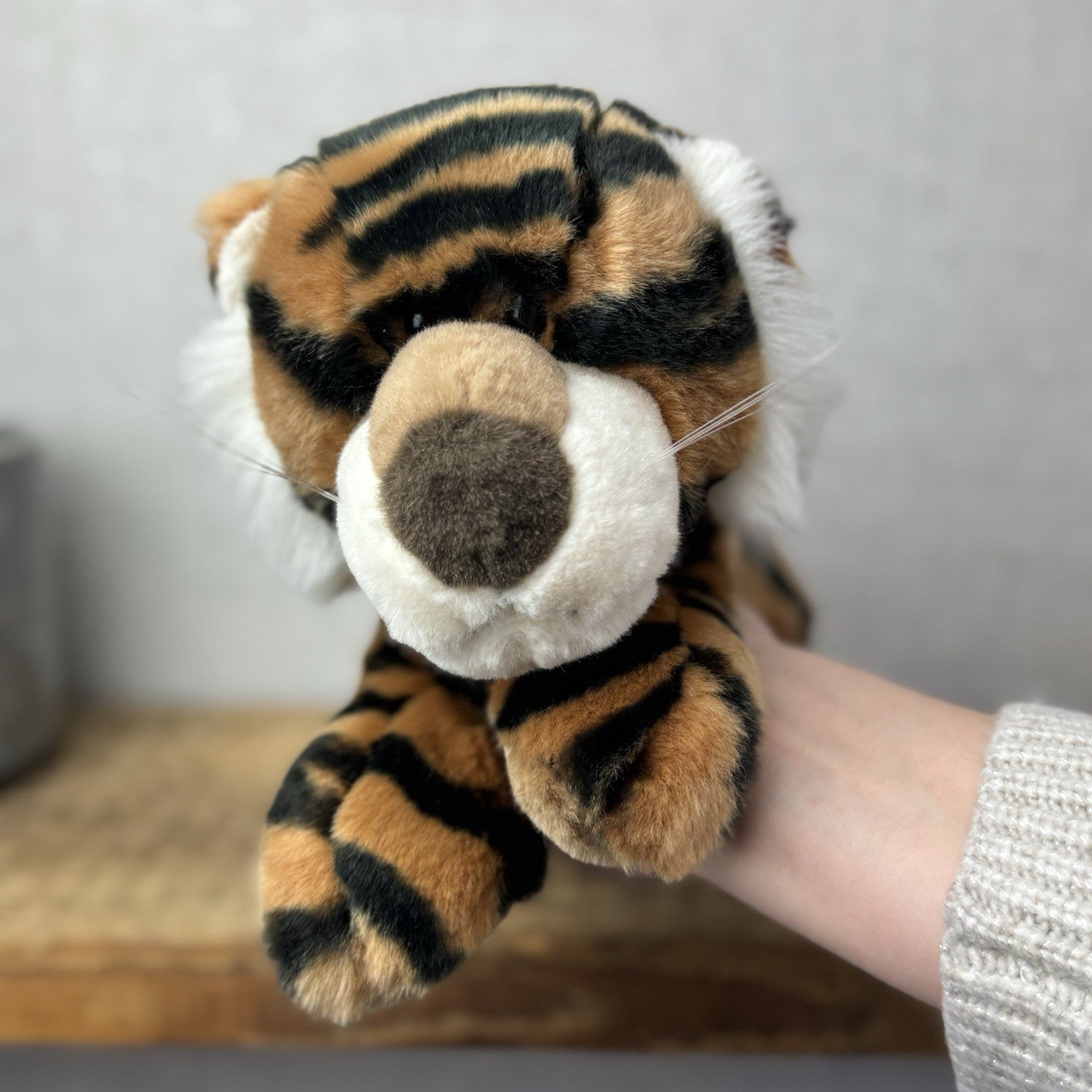 Aurora A&a Vintage Flopsies Tiger Trent - Floppy Heavy Tiger Soft Toy Beanie 12”