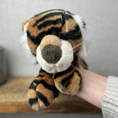 Aurora A&a Vintage Flopsies Tiger Trent - Floppy Heavy Tiger Soft Toy Beanie 12”