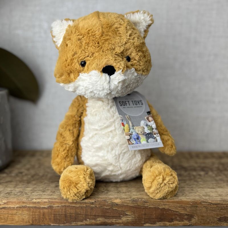 Jellycat Tuffet Fox - Orange Textured Fox Beanie Plush Woodland Retired 12"