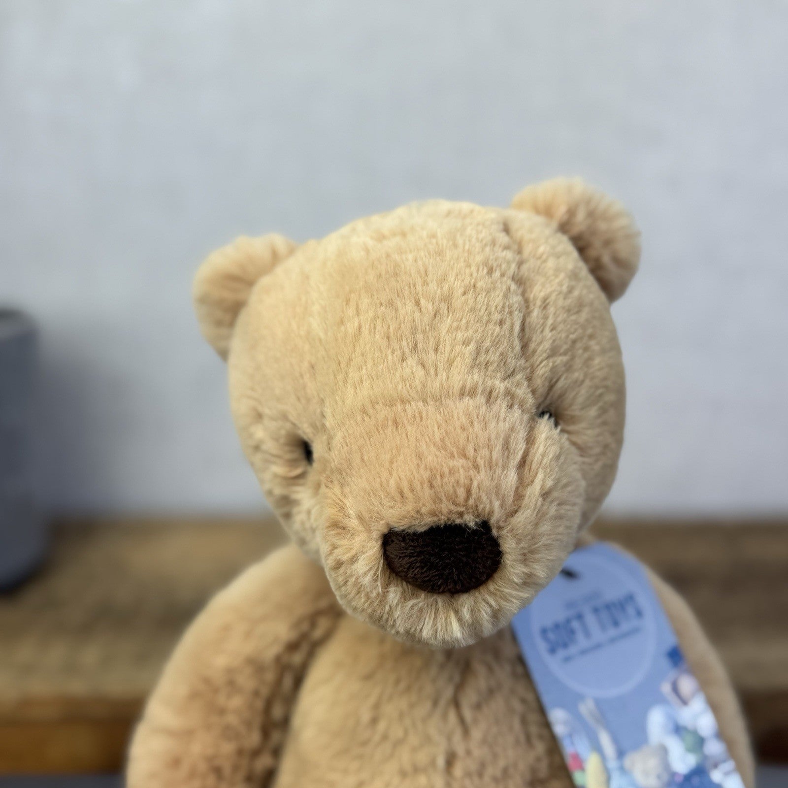 Jellycat Medium Puffles Bear - Soft Light Beige Super Soft Bear Retired 12" (#2)