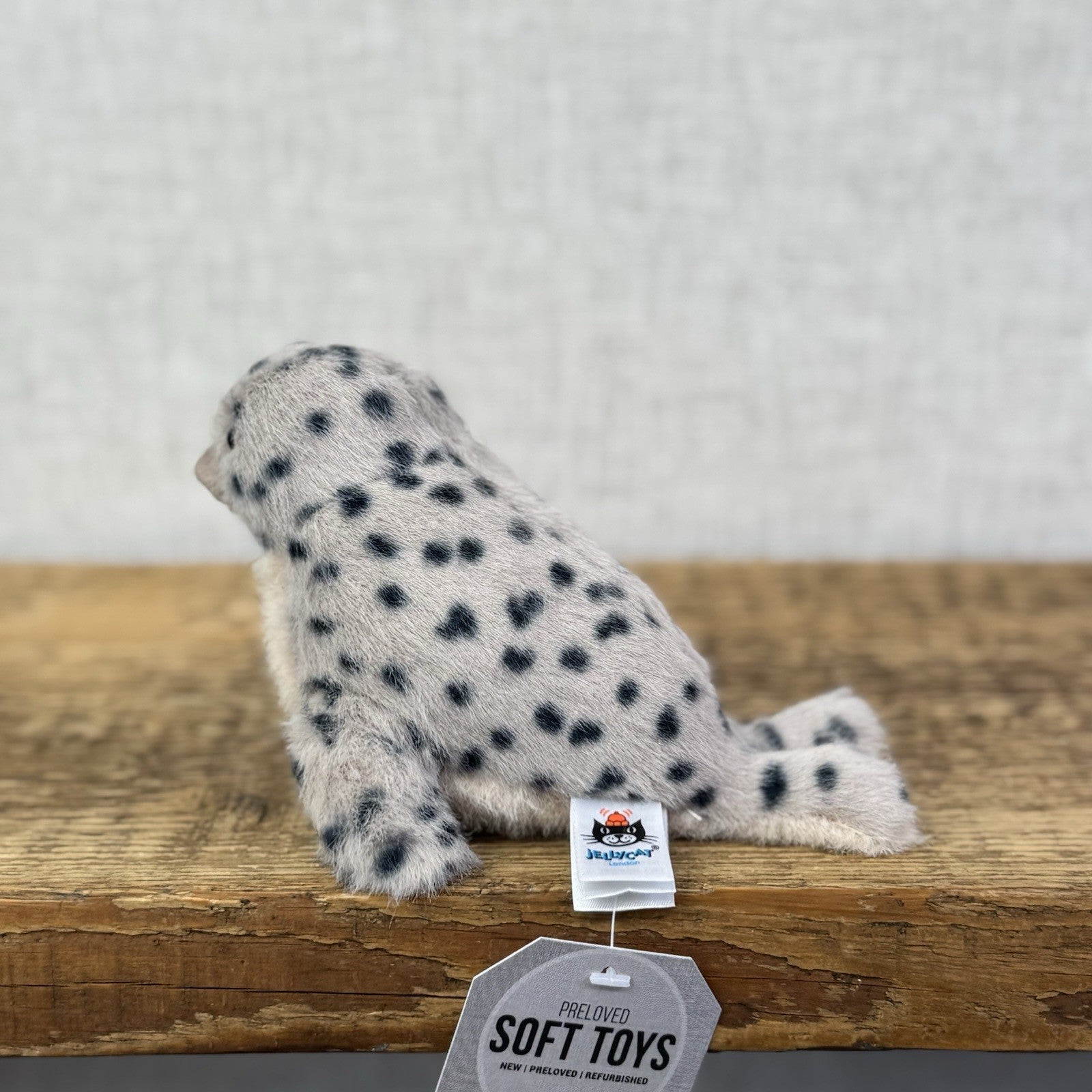 Jellycat Nauticool Spotty Seal - Tiny Fluffy Grey Seal Soft Beanie Pocket Pal